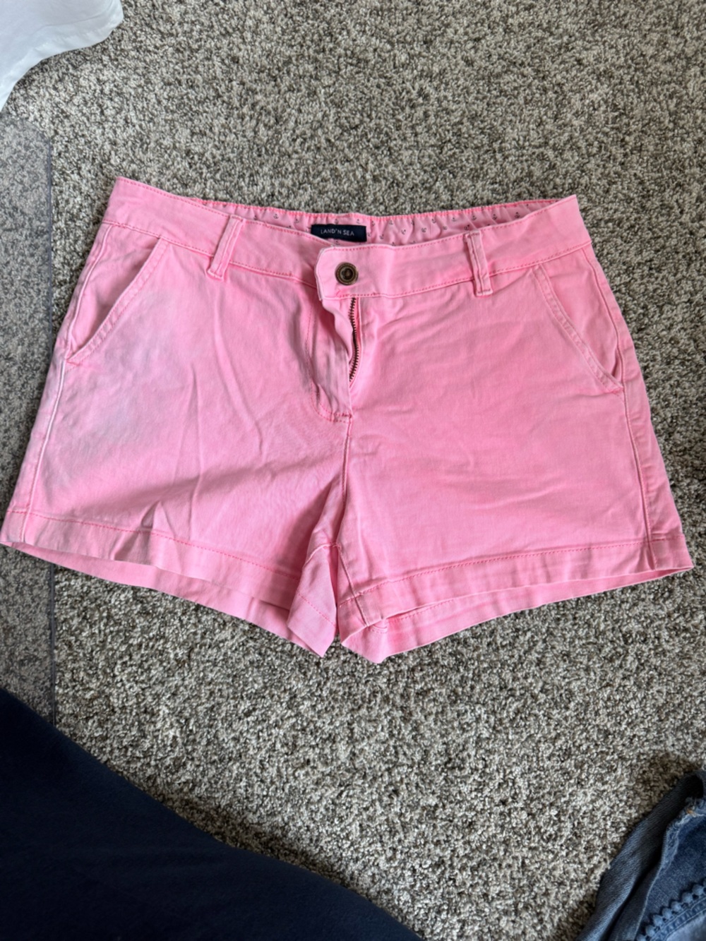 Linen Sea Pink Cotton Blend Women's Casual Shorts